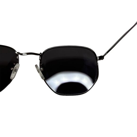 Retro Hexagonal Geometric Sunglasses Mirror Lens Classic Hipster Style Pre-Owned - Picture 9 of 11